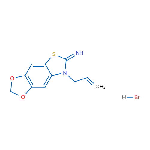 7-allyl-[1,3]dioxolo[4',5':4,5]benzo[1,2-d]thiazol-6(7H)-imine hydrobromide 1g