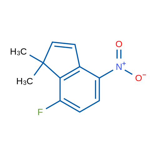 7-Fluoro-1,1-dimethyl-4-nitro-1H-indene 1g