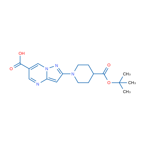 2-(4-(tert-Butoxycarbonyl)piperidin-1-yl)pyrazolo[1,5-a]pyrimidine-6-carboxylic acid 1g