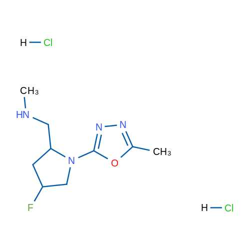 {[4-fluoro-1-(5-methyl-1,3,4-oxadiazol-2-yl)pyrrolidin-2-yl]methyl}(methyl)amine dihydrochloride 1g