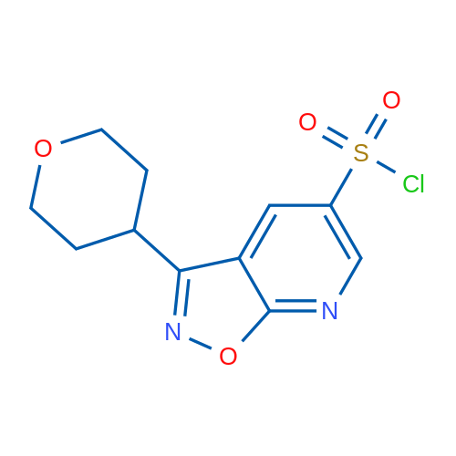 3-(Oxan-4-yl)-[1,2]oxazolo[5,4-b]pyridine-5-sulfonyl chloride 100mg
