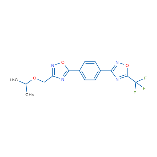 3-[(Propan-2-yloxy)methyl]-5-{4-[5-(trifluoromethyl)-1,2,4-oxadiazol-3-yl]phenyl}-1,2,4-oxadiazole 1g