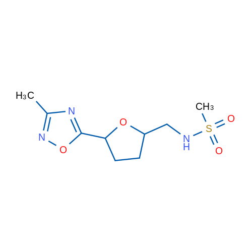 N-{[5-(3-methyl-1,2,4-oxadiazol-5-yl)oxolan-2-yl]methyl}methanesulfonamide 1g