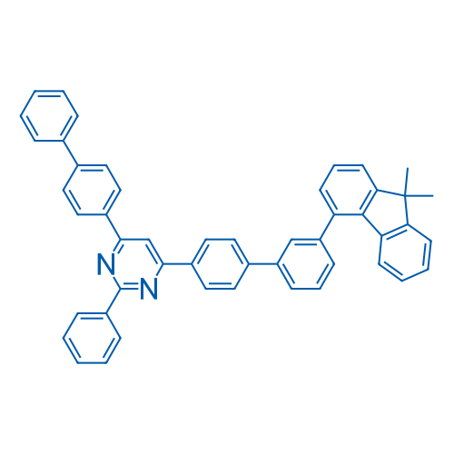 4-([1,1'-Biphenyl]-4-yl)-6-(3'-(9,9-dimethyl-9H-fluoren-4-yl)-[1,1'-biphenyl]-4-yl)-2-phenylpyrimidine 250mg