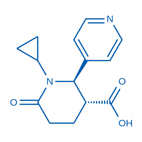 rel-(2R,3R)-1-Cyclopropyl-6-oxo-2-(pyridin-4-yl)piperidine-3-carboxylic acid 100mg