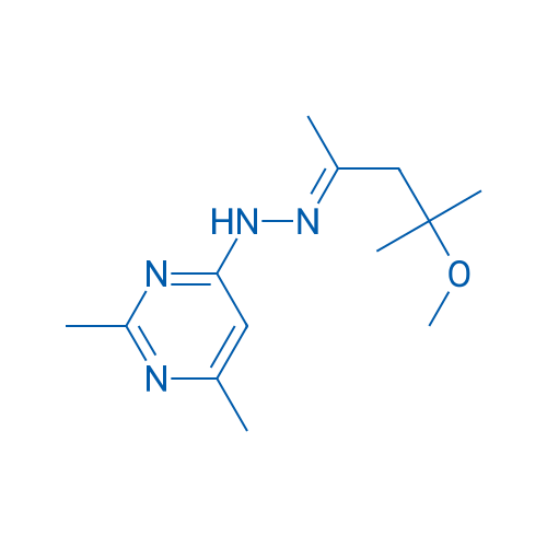 4-[2-(4-Methoxy-4-methylpentan-2-ylidene)hydrazin-1-yl]-2,6-dimethylpyrimidine 1g