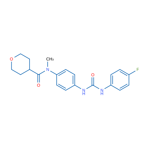 N-(4-(3-(4-Fluorophenyl)ureido)phenyl)-N-methyltetrahydro-2H-pyran-4-carboxamide 1g