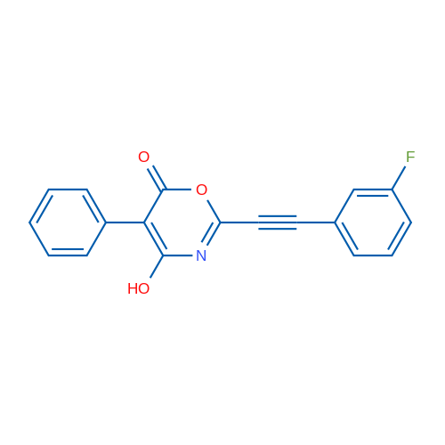 2-((3-Fluorophenyl)ethynyl)-4-hydroxy-5-phenyl-6H-1,3-oxazin-6-one 1g
