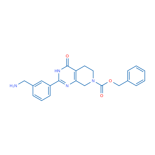 Benzyl 2-(3-(aminomethyl)phenyl)-4-oxo-3,4,5,6-tetrahydropyrido[3,4-d]pyrimidine-7(8H)-carboxylate 1g