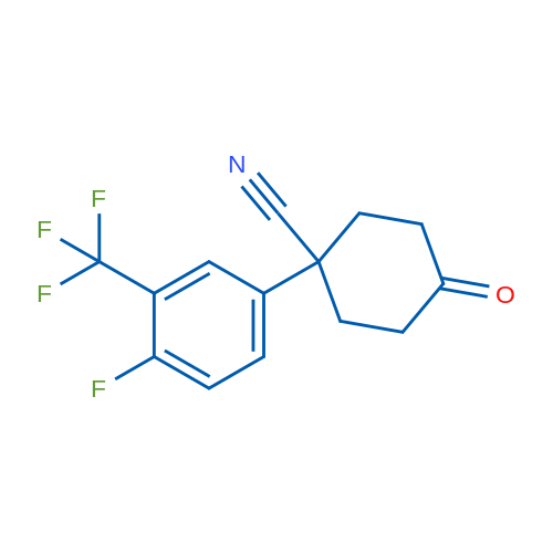 1-(4-Fluoro-3-(trifluoromethyl)phenyl)-4-oxocyclohexanecarbonitrile 1g