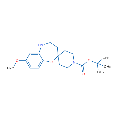 tert-Butyl 7-methoxy-4,5-dihydro-3H-spiro[benzo[b][1,4]oxazepine-2,4'-piperidine]-1'-carboxylate 1g