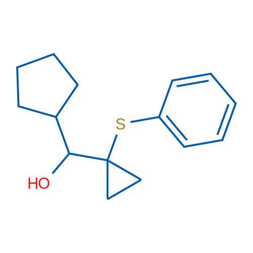 Cyclopentyl(1-(phenylthio)cyclopropyl)methanol 1g