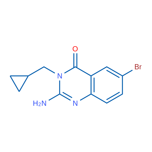 2-Amino-6-bromo-3-(cyclopropylmethyl)quinazolin-4(3H)-one 1g