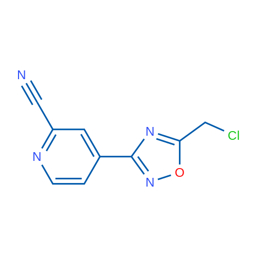 4-(5-(Chloromethyl)-1,2,4-oxadiazol-3-yl)picolinonitrile 250mg