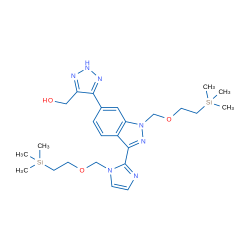 (5-(1-((2-(Trimethylsilyl)ethoxy)methyl)-3-(1-((2-(trimethylsilyl)ethoxy)methyl)-1H-imidazol-2-yl)-1H-indazol-6-yl)-2H-1,2,3-triazol-4-yl)methanol 1g
