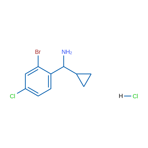 (2-Bromo-4-chlorophenyl)(cyclopropyl)methanamine hydrochloride 1g