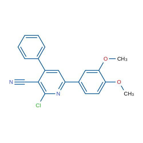 2-Chloro-6-(3,4-dimethoxyphenyl)-4-phenylnicotinonitrile 1g