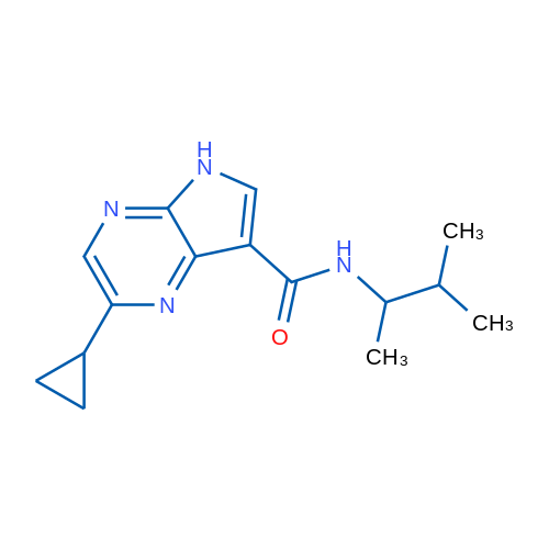 2-Cyclopropyl-N-(3-methylbutan-2-yl)-5H-pyrrolo[2,3-b]pyrazine-7-carboxamide 1g