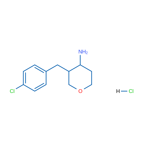3-(4-Chlorobenzyl)tetrahydro-2H-pyran-4-amine hydrochloride 1g