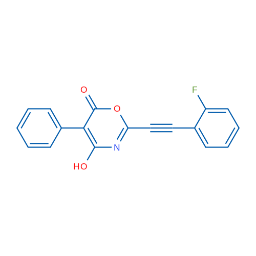 2-((2-Fluorophenyl)ethynyl)-4-hydroxy-5-phenyl-6H-1,3-oxazin-6-one 1g
