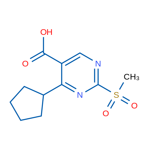 4-Cyclopentyl-2-(methylsulfonyl)pyrimidine-5-carboxylic acid 1g