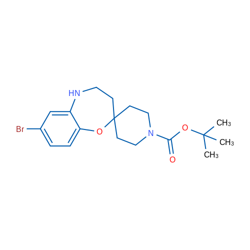 tert-Butyl 7-bromo-4,5-dihydro-3H-spiro[benzo[b][1,4]oxazepine-2,4'-piperidine]-1'-carboxylate 1g