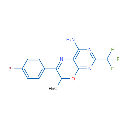6-(4-Bromophenyl)-7-methyl-2-(trifluoromethyl)-7H-pyrimido[4,5-b][1,4]oxazin-4-amine 1g