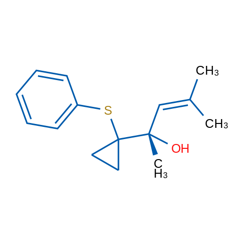 (S)-4-Methyl-2-(1-(phenylthio)cyclopropyl)pent-3-en-2-ol 1g