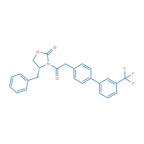 (R)-4-Benzyl-3-(2-(3'-(trifluoromethyl)-[1,1'-biphenyl]-4-yl)acetyl)oxazolidin-2-one 1g