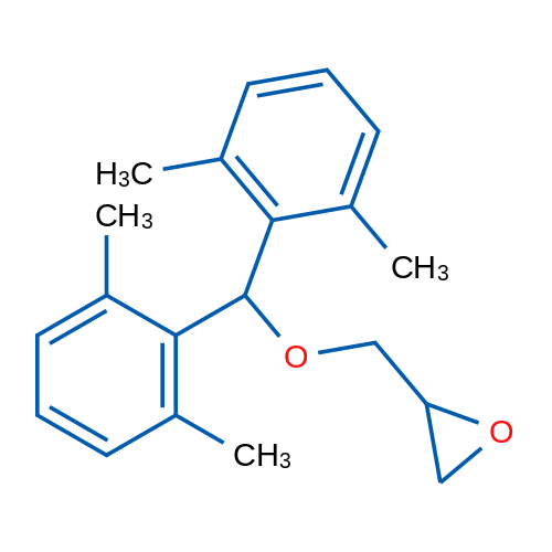 2-((Bis(2,6-dimethylphenyl)methoxy)methyl)oxirane 250mg