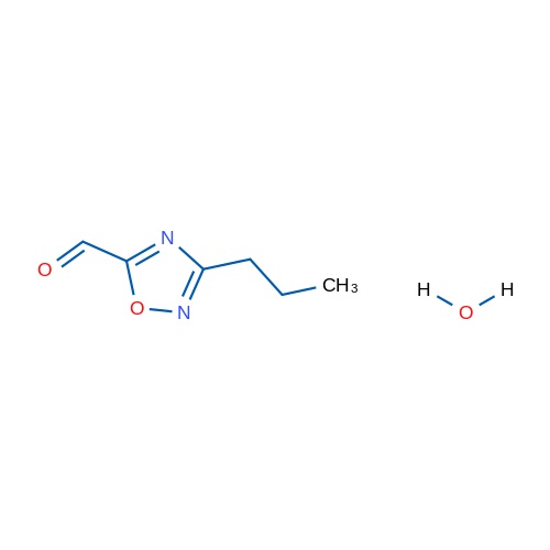 3-Propyl-[1,2,4]oxadiazole-5-carbaldehyde hydrate 1g