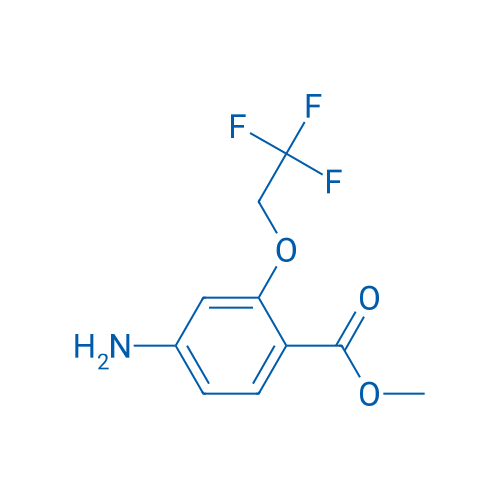 4-Amino-2-(2,2,2-trifluoro-ethoxy)-benzoic acid methyl ester 250mg