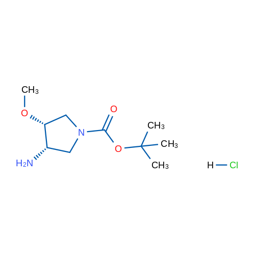 cis-3-Amino-4-methoxy-pyrrolidine-1-carboxylic acid tert-butyl ester hydrochloride 1g