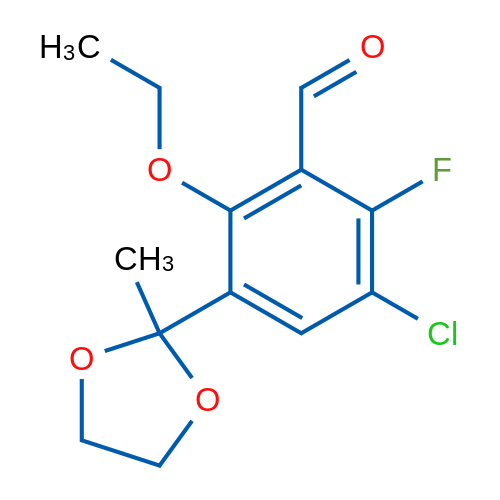 3-Chloro-6-ethoxy-2-fluoro-5-(2-methyl-1,3-dioxolan-2-yl)benzaldehyde 1g