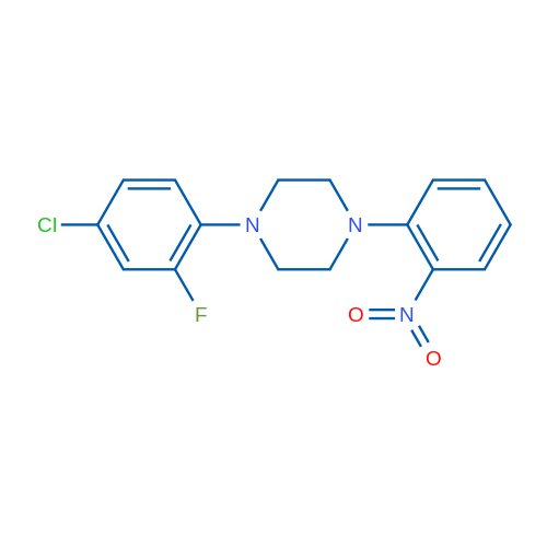 1-(4-Chloro-2-fluorophenyl)-4-(2-nitrophenyl)piperazine 1g