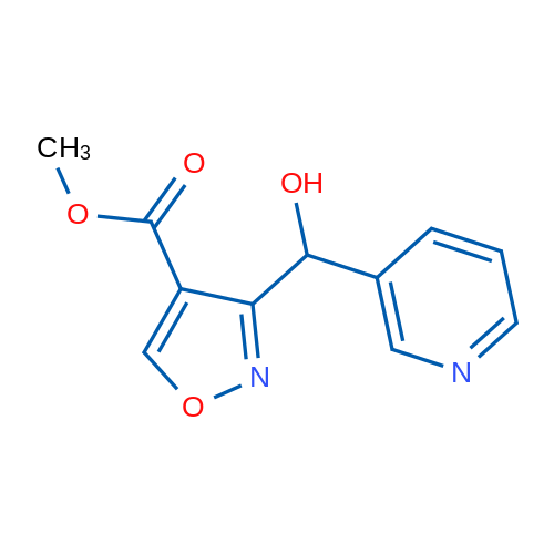 Methyl 3-(hydroxy(pyridin-3-yl)methyl)isoxazole-4-carboxylate 250mg