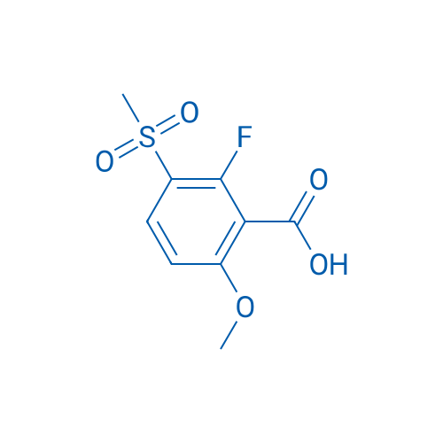 2-Fluoro-6-methoxy-3-(methylsulfonyl)benzoic acid 250mg