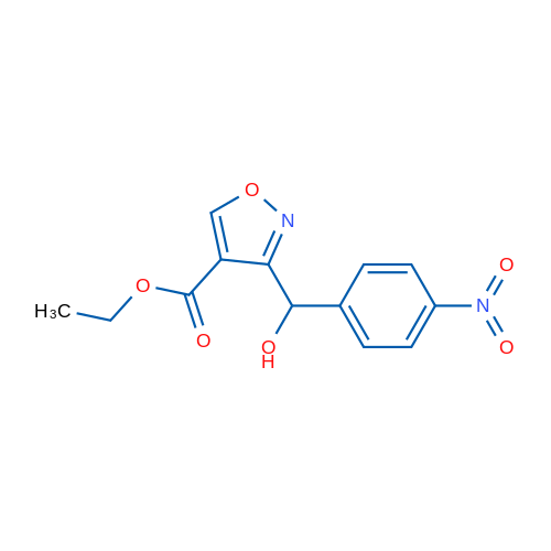 Ethyl 3-(hydroxy(4-nitrophenyl)methyl)isoxazole-4-carboxylate 250mg