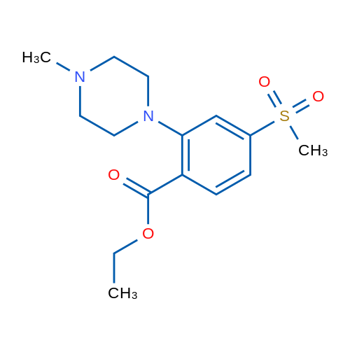 Ethyl 2-(4-methylpiperazin-1-yl)-4-(methylsulfonyl)benzoate 250mg
