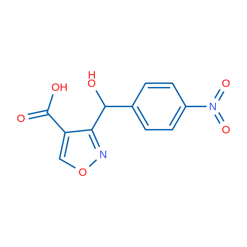 3-(Hydroxy(4-nitrophenyl)methyl)isoxazole-4-carboxylic acid 250mg