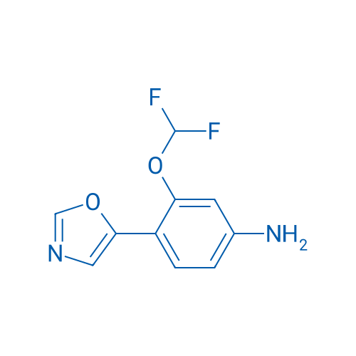 3-(Difluoromethoxy)-4-(oxazol-5-yl)aniline 250mg