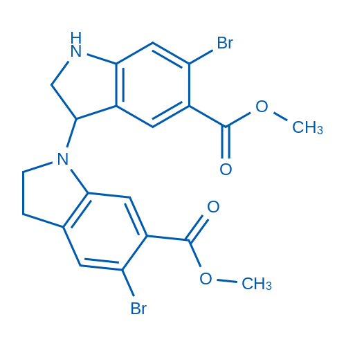 Dimethyl 5,6'-dibromo-[1,3'-biindoline]-5',6-dicarboxylate 100mg