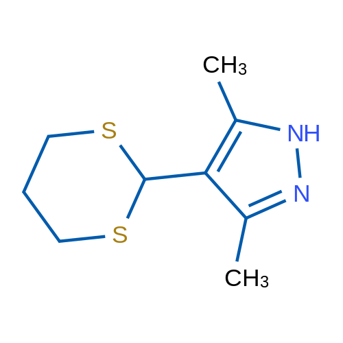4-(1,3-Dithian-2-yl)-3,5-dimethyl-1H-pyrazole 1g