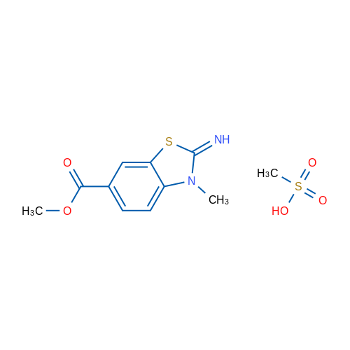 Methyl 2-imino-3-methyl-2,3-dihydrobenzo[d]thiazole-6-carboxylate methanesulfonate 250mg