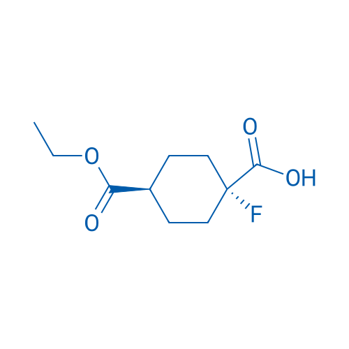 Rel-(1r,4r)-4-(ethoxycarbonyl)-1-fluorocyclohexane-1-carboxylic acid 250mg