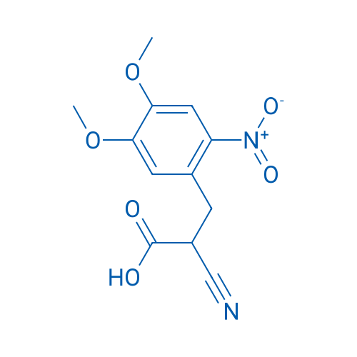 2-Cyano-3-(4,5-dimethoxy-2-nitrophenyl)propanoic acid 250mg