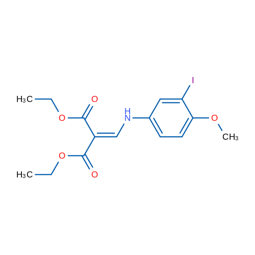 Diethyl 2-(((3-iodo-4-methoxyphenyl)amino)methylene)malonate 5g