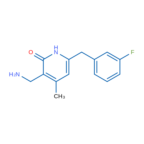 3-(Aminomethyl)-6-(3-fluorobenzyl)-4-methylpyridin-2(1H)-one 1g