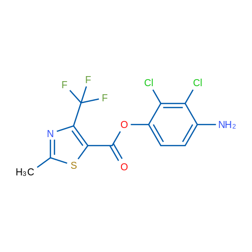 4-Amino-2,3-dichlorophenyl 2-methyl-4-(trifluoromethyl)thiazole-5-carboxylate 1g