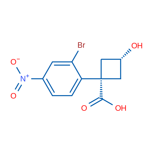 (1S,3s)-1-(2-bromo-4-nitrophenyl)-3-hydroxycyclobutane-1-carboxylic acid 1g